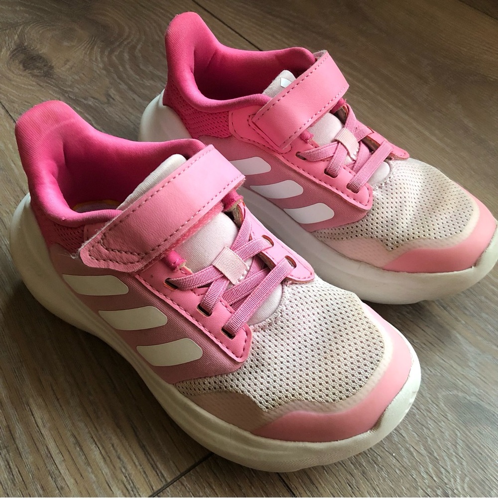 Adidas Kids Pink and White Sneakers